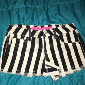 striped shorts